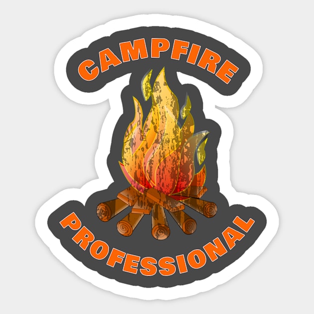 Campfire Professional Sticker by swagmaven